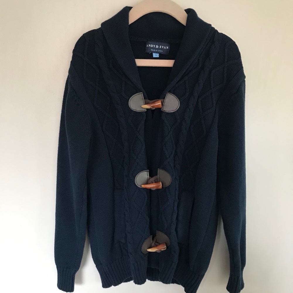 Andy & Evan Toggle Blue Knit Cardigan Sweater 7